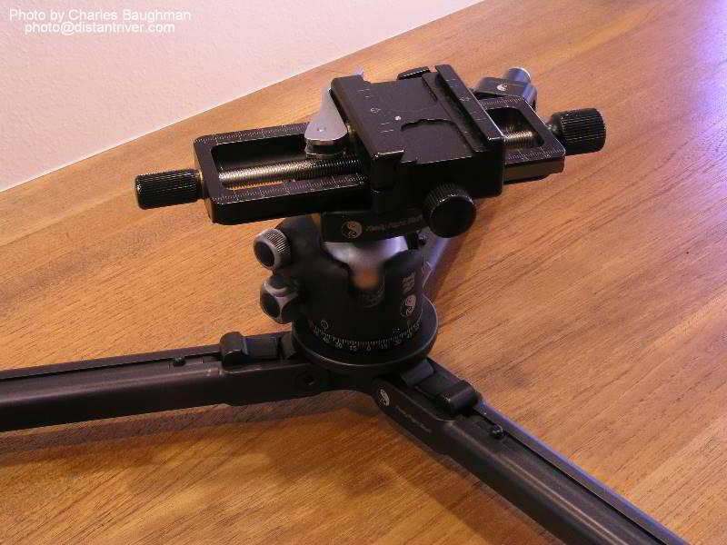 P1010032.JPG - Macro rail and ball head on the ground pod.  Weight 4 lb, 8 oz.
